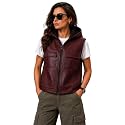 Leather Jacket for Woman | Gilet Sleeveless Riding Jacket for Women Bikers