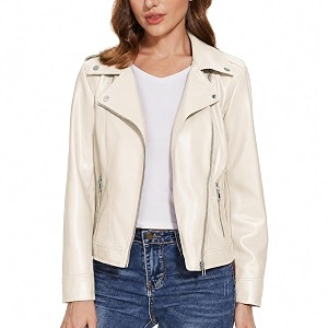 LEATHER JACKET FOR WOMEN BIKER