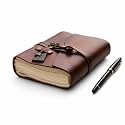 Handmade Leather Journal Notebook 6x9 Brown Diary for Travel