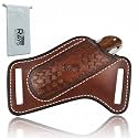 Leather Knife Sheath for Belt Pocket Folding Knife Holder Compact Draw Knifes Carrier EDC Tools Holster