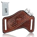 Leather Knife Sheath for Belt Pocket Folding Knife Holder Compact Draw Knifes Carrier EDC Tools Holster