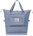 Leather Land Luxury Foldable travel bag in Grey Small Travel Bag  - 2in 1 Size