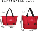 Leather Land Luxury Foldable travel bag in RED Small Travel Bag