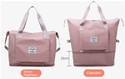 Leather Land Luxury Foldable travel bag in onion pink Small Travel Bag  - 2in 1 Size