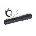 Leather Poster Tube for Plans and Blueprints - 100% Hand Made - Black - 21"