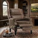 Leather Recliner Chair with Adjustable Backrest amp