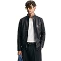 Leather Retail Black Full Sleeve Solid Men