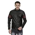 Leather Retail cherry striped Faux Leather Jacket