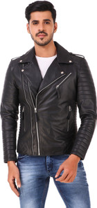Leather Retail Full Sleeve Solid Men Jacket