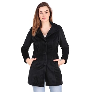 Leather Retail Long Winter Wear Velvet Jacket