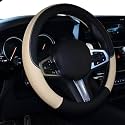 Leather Steering Wheel Cover Fit 14.5-15 Inch
