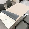 Leather Table Pad,1.8mm Thick,40x96 Inch,Table Pads for Dining Room Table Rectangular,Table Protector for Dining Room Table,Dining Table Cover Protector(Beige+Light Gray,40x96)