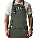 LEATHER VILLAGE APRON-1 (Olive, M to XXL)