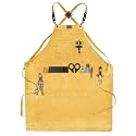 LEATHER VILLAGE Chef Aprons for Men Women with Large Pockets, Cotton Canvas Cross Back Adjustable Work Apron, Size M to XXL