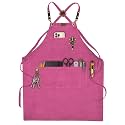 LEATHER VILLAGE Chef Aprons for Men Women with Large Pockets, Cotton Canvas Cross Back Adjustable Work Apron, Size M to XXL