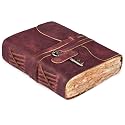 LEATHER VILLAGE Handmade Leather Journal Key Lock, Blush Pink 6x4.