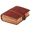 LEATHER VILLAGE-Leather Bound Vintage Journal -Red Brown-7X5
