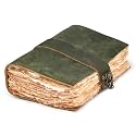 LEATHER VILLAGE-Leather Bound Vintage Journal -Forest Green-10X7
