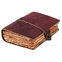 LEATHER VILLAGE-Leather Bound Vintage Journal -Pink-13X8