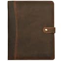 LEATHER VILLAGE Leather Portfolio for Men Women, Business Padfolio Folder
