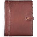 LEATHER VILLAGE Leather Portfolio for Men Women, Business Padfolio Folder