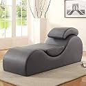Leatherate Tantric Chaise Loung Chair Yoga Chaise