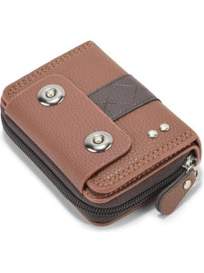 LEATHERSCRAFTS Men Formal Tan Artificial Leather Card
