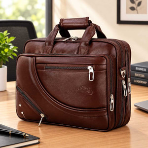 leather world men brown messenger bag