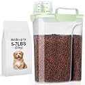 LEAWALK 5-7Lbs Airtight Dog Cat Pet Food Storage Container-Light Green