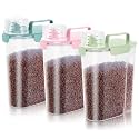LEAWALK 5-7Lbs Airtight Dog Cat Pet Food Storage Container-3 Pack
