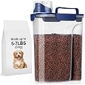 LEAWALK 5-7Lbs Airtight Dog Cat Pet Food Storage Container-Royal Blue