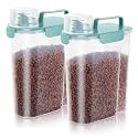 LEAWALK 5-7Lbs Airtight Dog Cat Food Storage Container Elegant Blue 2Pack