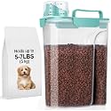 LEAWALK 5-7Lbs Airtight Dog Cat Pet Food Storage Container- Elegant Blue