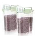 LEAWALK 5-7Lbs Airtight Dog Cat Food Storage Container Llight Green 2Pack