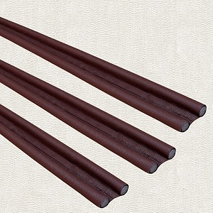 leawall 42 inch door bottom gap filler strip stop outside dust hot air insects water use in wooden steel fiber plastic doors 20mm thickness brown pack of 3