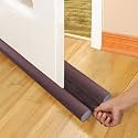 Leawall 42 Inch Door Bottom Gap Filler Strip, Stop Outside Dust, Hot Air, Insects, Water, Use in Wooden, Steel, Fiber, Plastic Doors 20mm Thickness Brown 1 pc