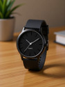 LEBENSZEIT Classic Dial Black Watch for Men