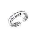 LeCalla 925 Sterling Silver Toe Ring for Women | Antique Simple Open Adjustable Toe-Ring | Minimalist Toe Rings for Gifting