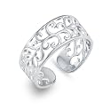 LeCalla 925 Sterling Silver Toe Ring for Women | Antique Simple Open Adjustable Toe-Ring | Minimalist Toe Rings for Gifting