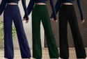 Lecowar Regular Fit Women Dark Blue, Green, Black Trousers