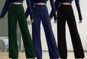Lecowar Regular Fit Women Green, Dark Blue, Black Trousers