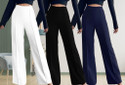 Lecowar Regular Fit Women White, Black, Dark Blue Trousers
