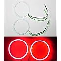 LED Angel Eyes Ring Light Projector Lens for Bajaj Pulsar RS 200 60mm RED COLOR