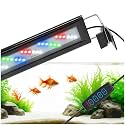 DaToo LED Aquarium Light Full Spectrum Fish Tank Light with Dimmer White Blue Red Green LEDs Fish Tank Light with Three Lighting Modes and Extendable Bracket for 24 Inch to 28 Inch Aquarium