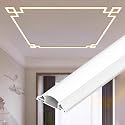 LED Channel Lighting for Ceiling - Aluminum Profile Indirect Lighting Diffuser for Crown Moulding and Decor, 85.3ft
