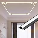 LED Channel Lighting for Ceiling - Aluminum Profile Indirect Lighting Diffuser for Crown Moulding and Decor, 85.3ft