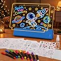 LED Drawing Board w/Dynamic Dual-Board Mode, 16" Rechargeable Glow Doodle