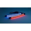 LED DRL Dual Color Light Strip | Red + Blue Strobe Flash for Vehicle Grill | Waterproof 12V Universal Car/Bike DRL (Pack of 2)