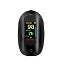 LED Fingertip Oximeter Blood Oxygen Saturation Monitor Sensor Meter Black
