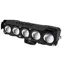 LED Fog Light 5 Lens 30W with 4 Modes Flashing, Yellow White Dual Beam, Heavy Duty Waterproof Light for Motorcycle &amp; Car
